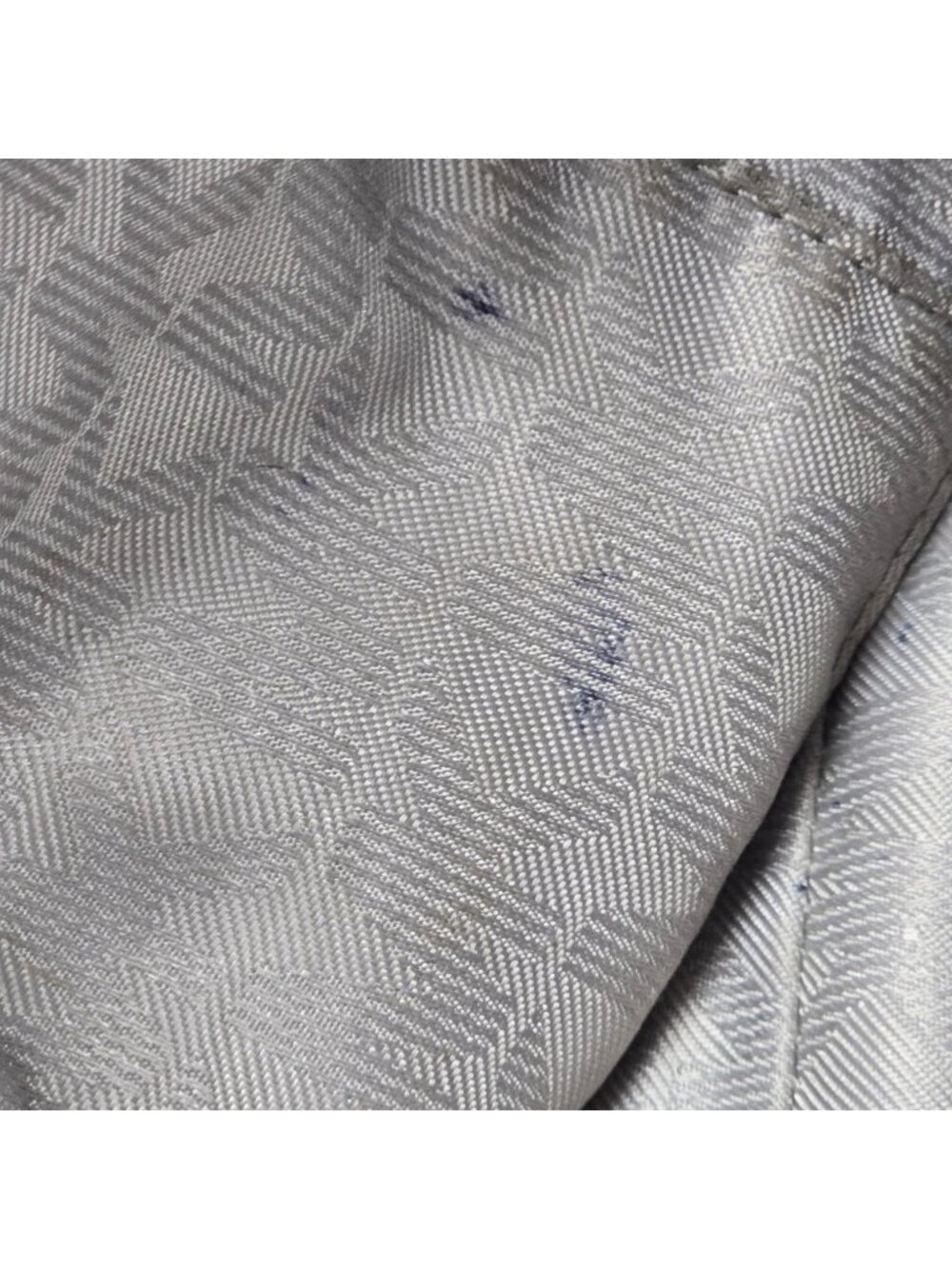 Michael Kors Pebbled Leather Shoulder Tote Bag Gray Taupe Silver Hardware Purse - Picture 11 of 16